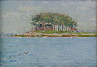 Walter Cole Brigham painting of Cedar Island from Patricia Yourdon Walter Cole Brigham painting of Cedar Island from Patricia Yourdon
