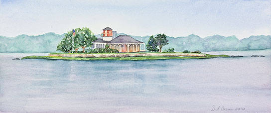 Danielle LiCausi's watercolor of Taylor's Island